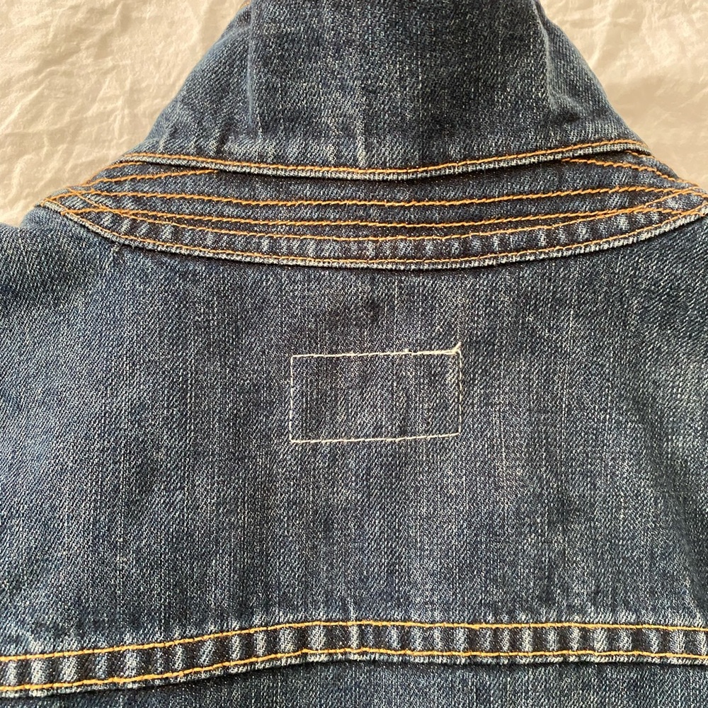 rag & bone Men's Denim Trucker Jacket in Dark Blue - Picture 10 of 12